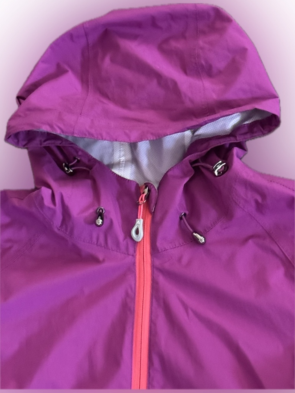 Gerry Weber Girls' Hooded Raincoat in Bright Magenta with Coral Zipper - Picture 3 of 6